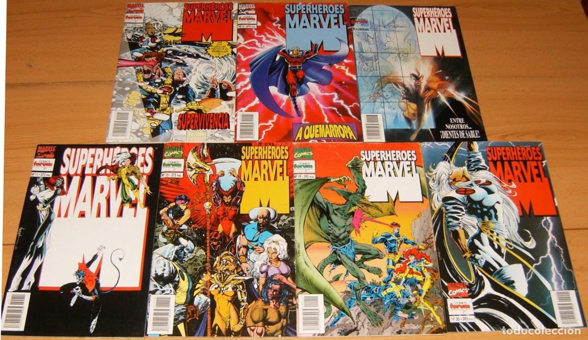 Comics: PATRULLA-X . X-MEN . COLECCION SUPER HEROES MARVEL Nos 1 4 7 11 15 19 20 . FORUM . LOTE 7 COMICS