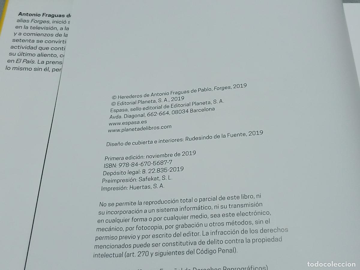 C&oacute;mics: Libro. Forges in&eacute;dito, Espasa 2019, nuevo - Foto 3