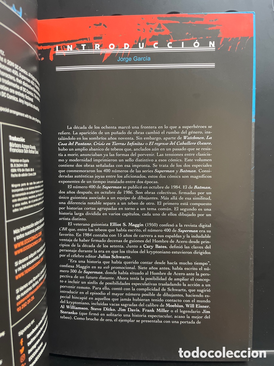 C&oacute;mics: BATMAN & SUPERMAN 400 : TEXTOS DE STEPHEN KING & RAY BRADBURY DC ECC ( 2018 ) - Foto 3