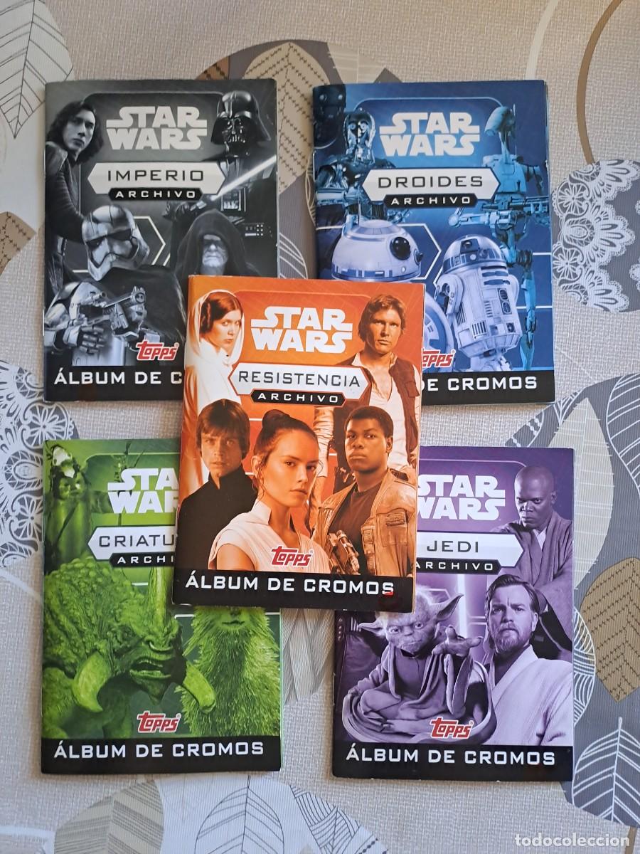 C&oacute;mics: &Aacute;lbumes de cromos star wars archivo, completos en muy buen estado