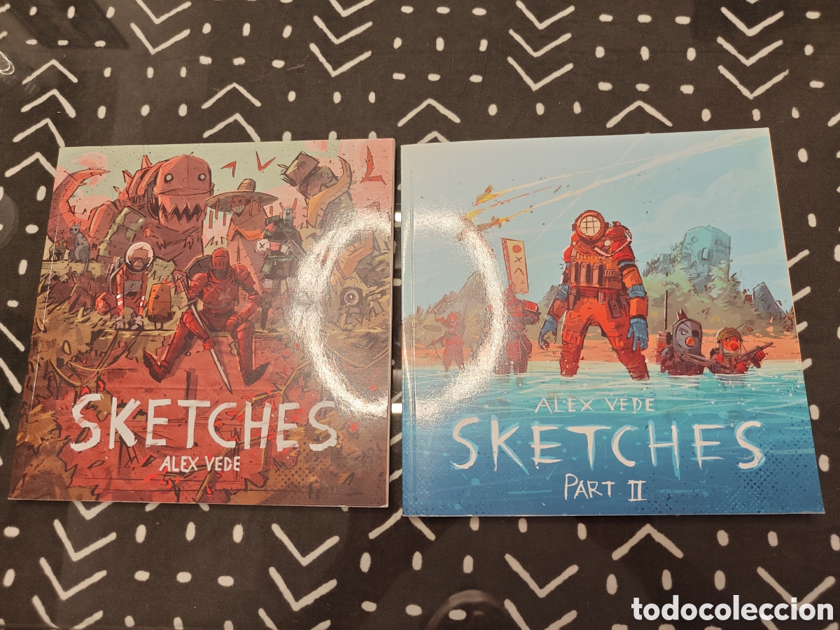 C&oacute;mics: Alex Vede &ndash; Sketches Part 1 + Part 2 &ndash; Artbooks &ndash; Lote 2 libros