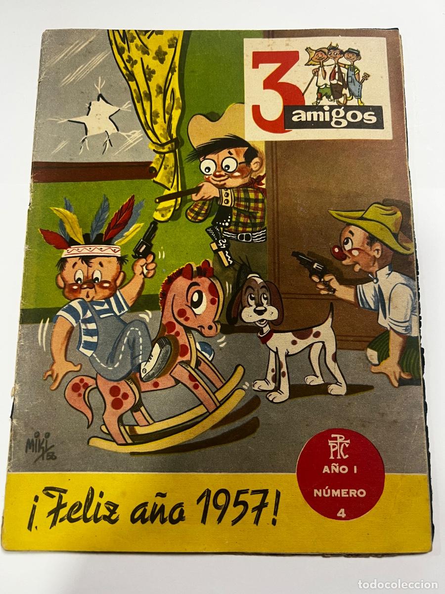 C&oacute;mics: REVISTA JUVENIL 3 AMIGOS. A&Ntilde;O I. N&deg; 4. FELIZ A&Ntilde;O 1957.