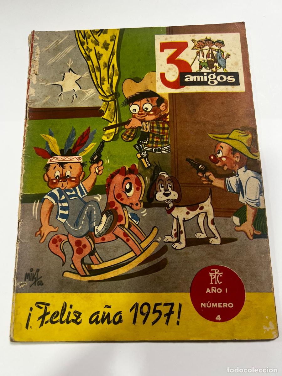 C&oacute;mics: REVISTA JUVENIL 3 AMIGOS. A&Ntilde;O I. N&deg; 4. FELIZ A&Ntilde;O 1957.