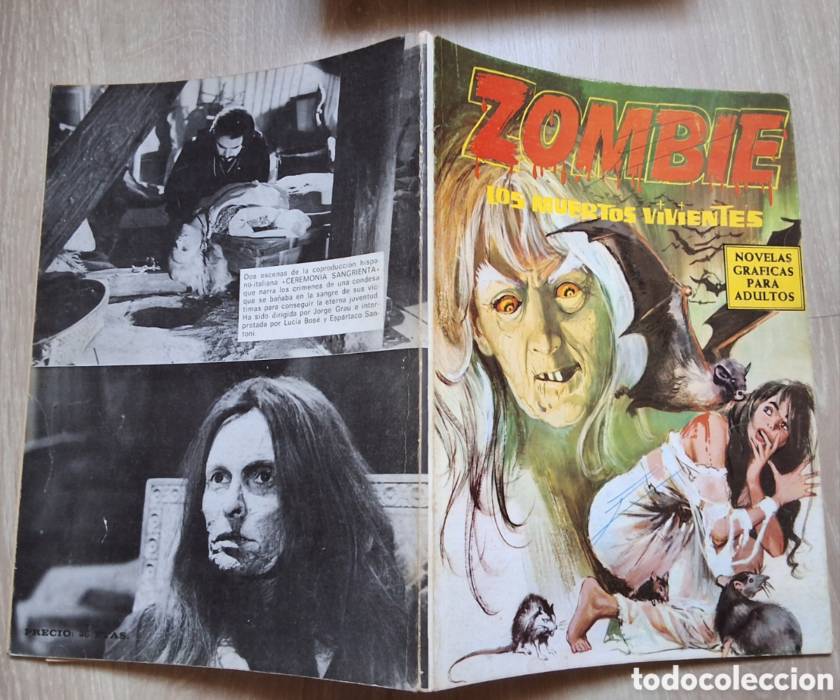 Fumetti: Zombie los muertos vivientes comic novela gr&aacute;fica terror a&ntilde;o 1974 edita petronio