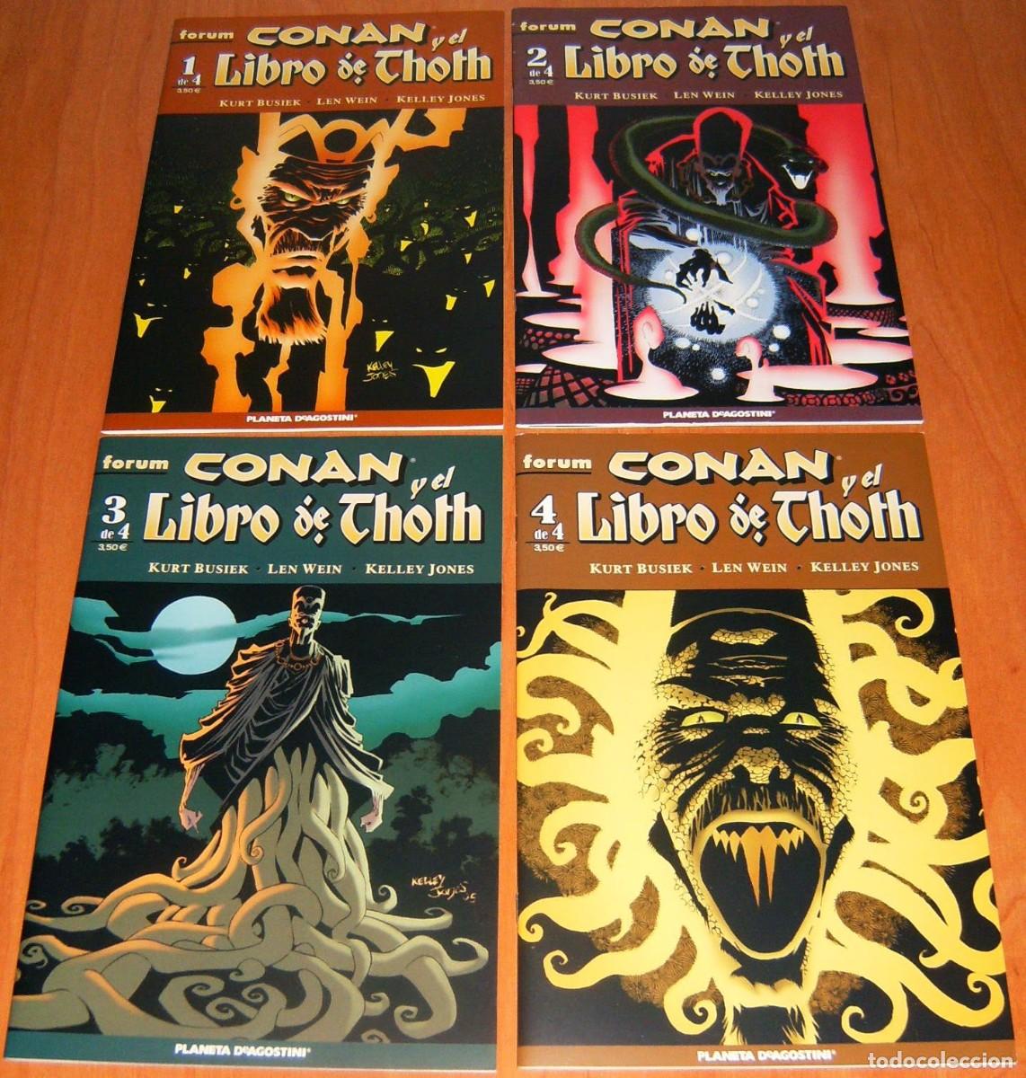 Comics: CONAN Y EL LIBRO DE THOTH . 1 2 3 4 . LOTE DE 4 NUMEROS . FORUM . KURT BUSIEK LEN WEIN KELLEY JONES