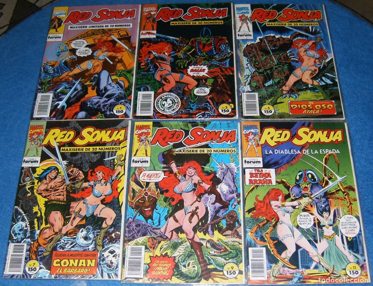 C&oacute;mics: RED SONJA . 1 2 3 4 5 6 7 8 9 10 11 12 13 14 15 16 17 18 19 20 . COMPLETA. FORUM. LOTE de 20 N&Uacute;MEROS
