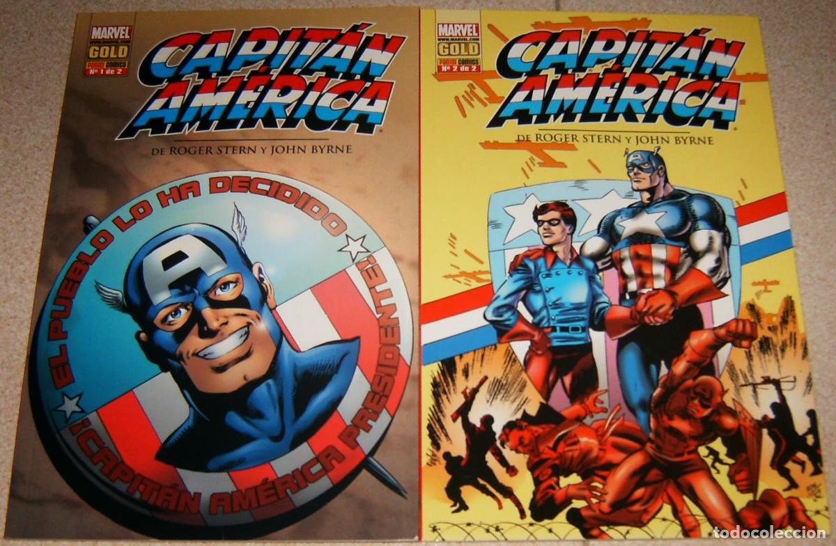 C&oacute;mics: MARVEL GOLD . CAPITAN AMERICA 1 Y 2 de ROGER STERN y JOHN BYRNE . PANINI