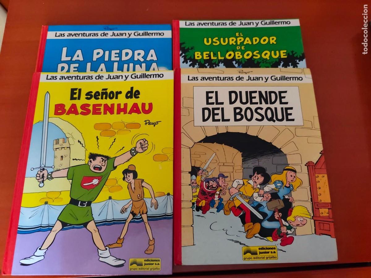 Comics: LAS AVENTURAS DE JUAN Y GUILLERMO JOHAN Y PIRLUIT COLECCION COMPLETA 1 2 3 4 GRIJALBO TAPA DURA