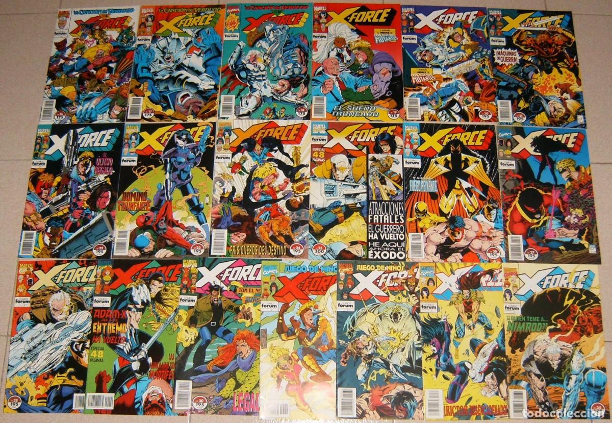 Comics : X-FORCE . 16 a 34 . LOTE DE 19 N&Uacute;MEROS SEGUIDOS . FORUM