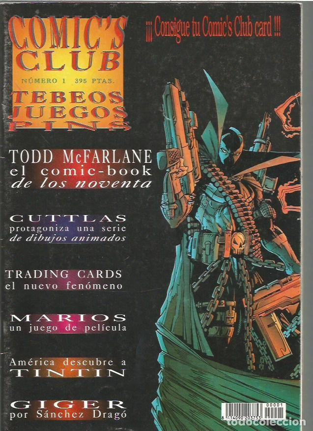 C&oacute;mics: REVISTA COMIC&rsquo;S CLUB N&deg;1 (1993). TODD McFARLANE, TRADING CARDS, TINT&Iacute;N, DUNGEONS OF DRAGON, CUTTLAS