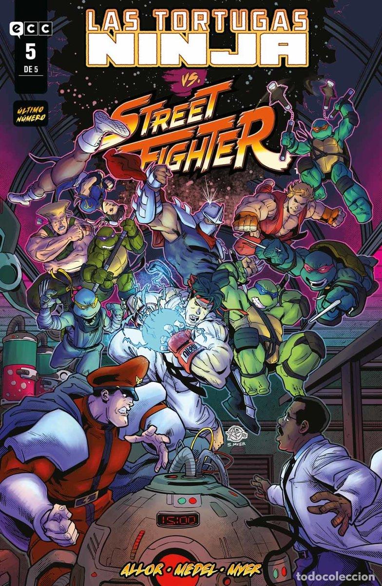 C&oacute;mics: LAS TORTUGAS NINJA VS. STREET FIGHTER N&Uacute;M. 5 DE 5 - ECC Ediciones - Foto 1