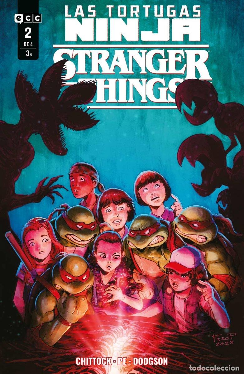 C&oacute;mics: LAS TORTUGAS NINJA/STRANGER THINGS N&Uacute;M. 2 DE 4 - ECC Ediciones