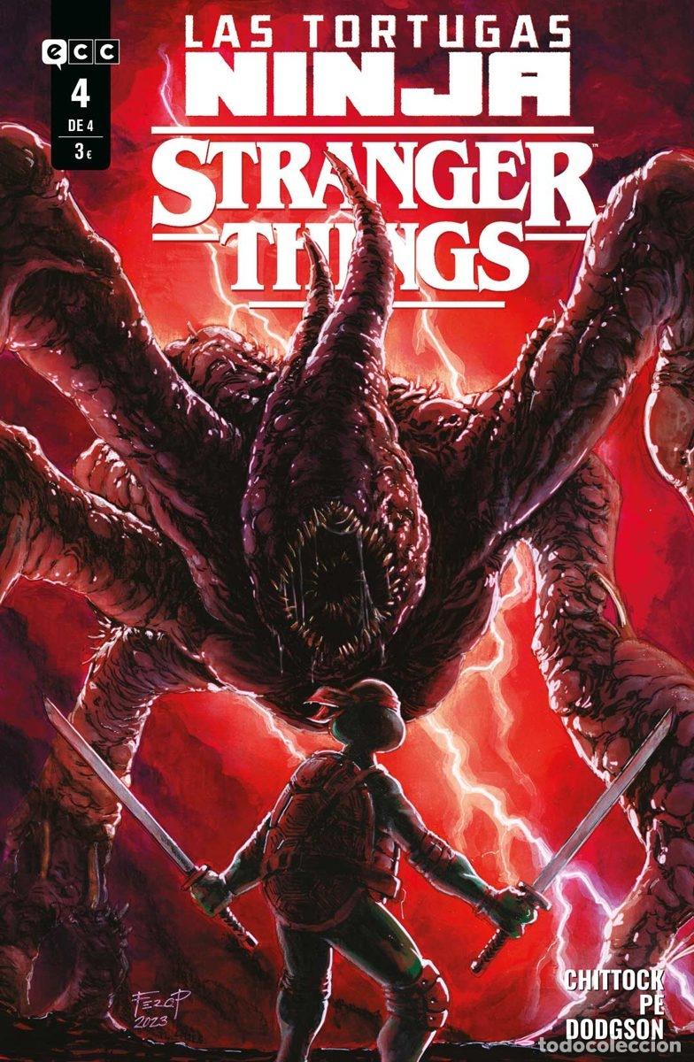 Comics: LAS TORTUGAS NINJA/STRANGER THINGS N&Uacute;M. 4 DE 4 - ECC Ediciones