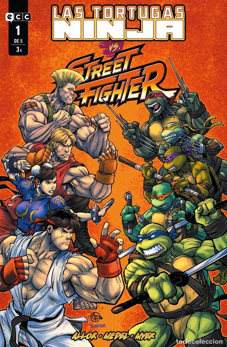 C&oacute;mics: LAS TORTUGAS NINJA VS. STREET FIGHTER N&Uacute;M. 1 DE 5 - ECC Ediciones - Foto 1