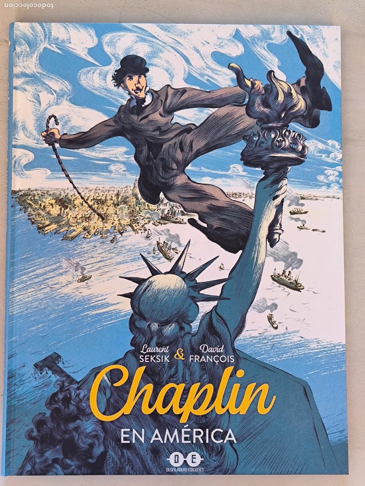 C&oacute;mics: CHAPLIN EN AMERICA - LAURENT SEKSIK, DAVID FRAN&Ccedil;OIS - DESFILADERO - TAPA DURA (305*w)