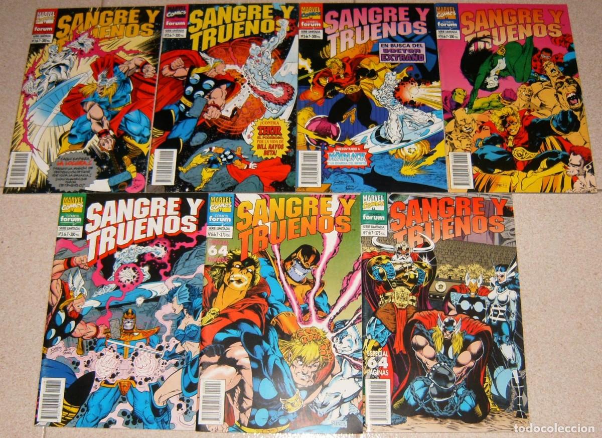 Comics: THOR . SANGRE Y TRUENOS . 1 2 3 4 5 6 7 . COMPLETA . LOTE DE 7 NUMEROS . FORUM