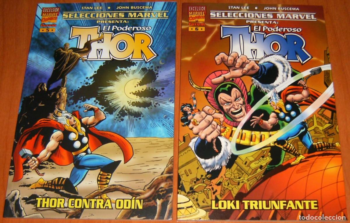 Comics: EL PODEROSO THOR . THOR CONTRA ODIN y LOKI TRIUNFANTE . SELECCIONES MARVEL 5 y 6 . COMPLETA . FORUM