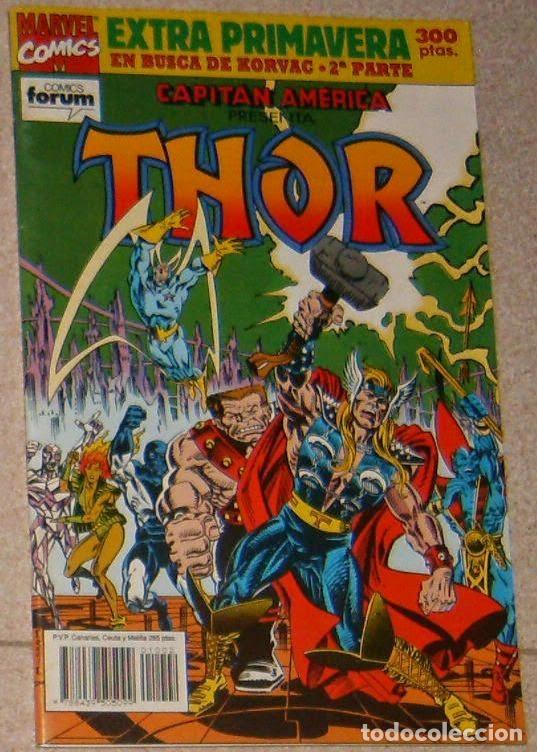 Comics: THOR . EXTRA PRIMAVERA 1992 . EN BUSCA DE KORVAC . 2 a PARTE . FORUM . Capit&aacute;n Am&eacute;rica presenta