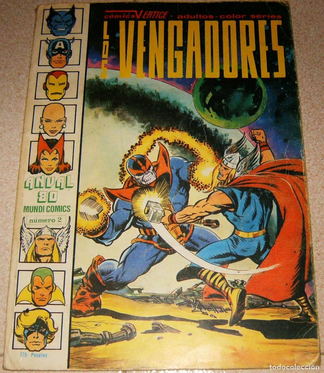 C&oacute;mics: LOS VENGADORES . ANUAL 80 N&uacute;mero 2 . EDICIONES VERTICE . JIM STARLIN . GEORGE P&Eacute;REZ