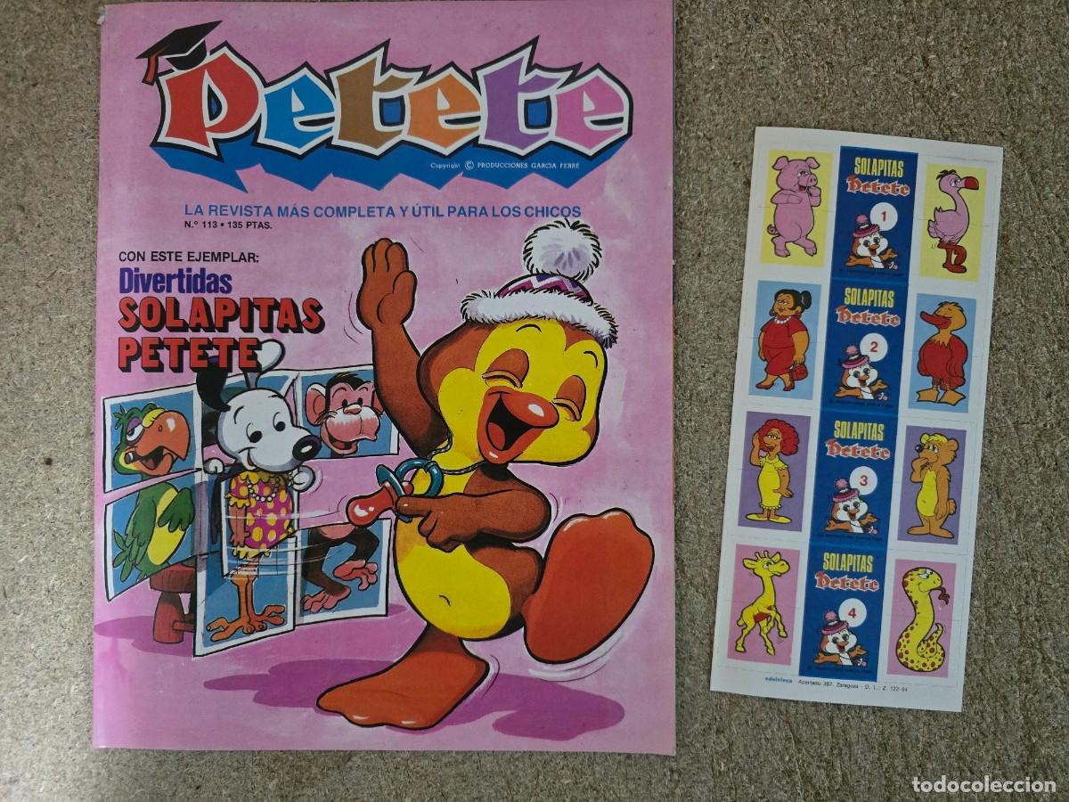 Comics: Revista Petete 113 +Solapitas Petete.Editorial P.T.T.