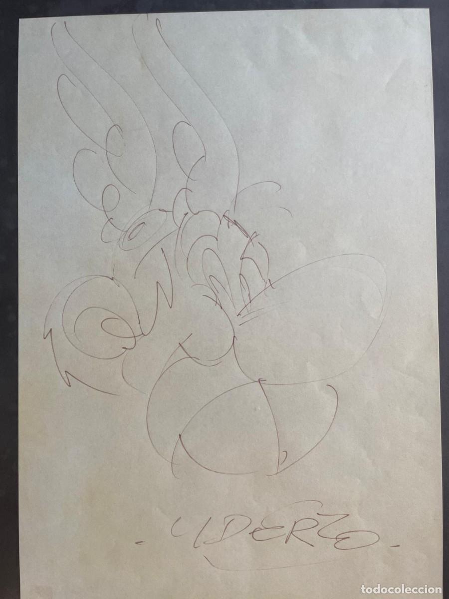 Comics: DIBUJO ORIGINAL AST&Eacute;RIX (UDERZO 1987) + 2 Libros dedicados + Gui&oacute;n-escaleta TV3 prog.&rdquo;Aix&ograve; &eacute;s massa&rdquo;