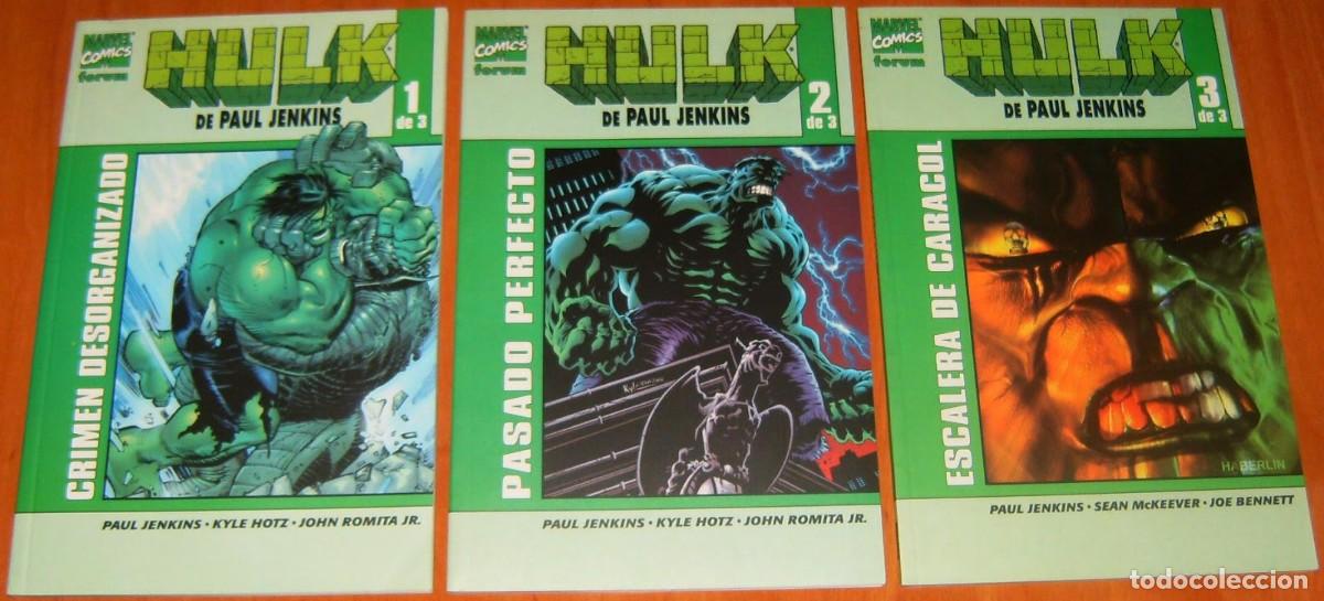 C&oacute;mics: HULK . DE PAUL JENKINS 1 2 y 3 . OBRA COMPLETA . FORUM . LOTE DE 3 TOMOS
