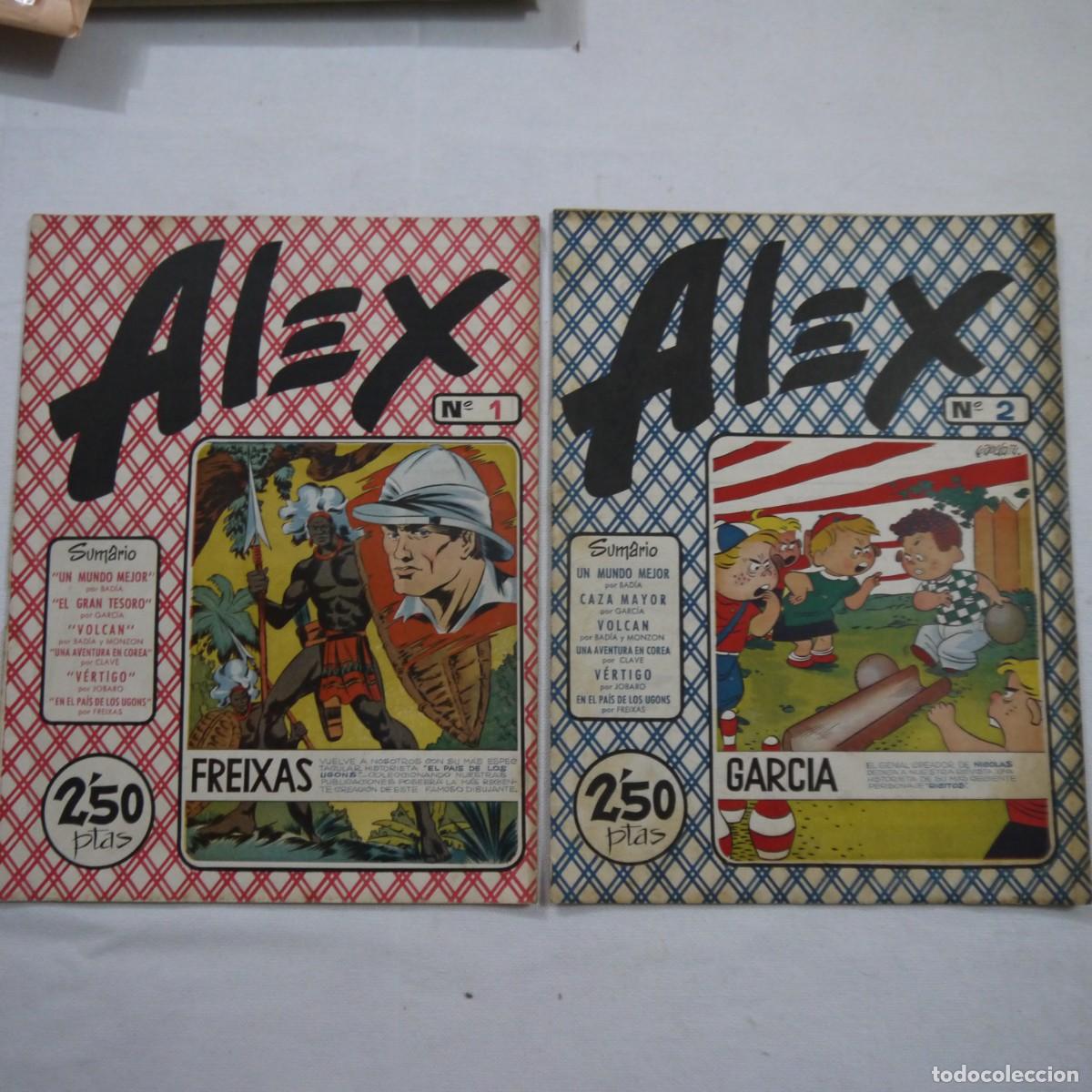 C&oacute;mics: LOTE 2 REVISTAS ALEX N.&ordm; 1 FREIXAS y N.&ordm; 2 GARC&Iacute;A - 1955 - ESTUDIOS ALEX / EDITORIAL S&Iacute;MBOLO
