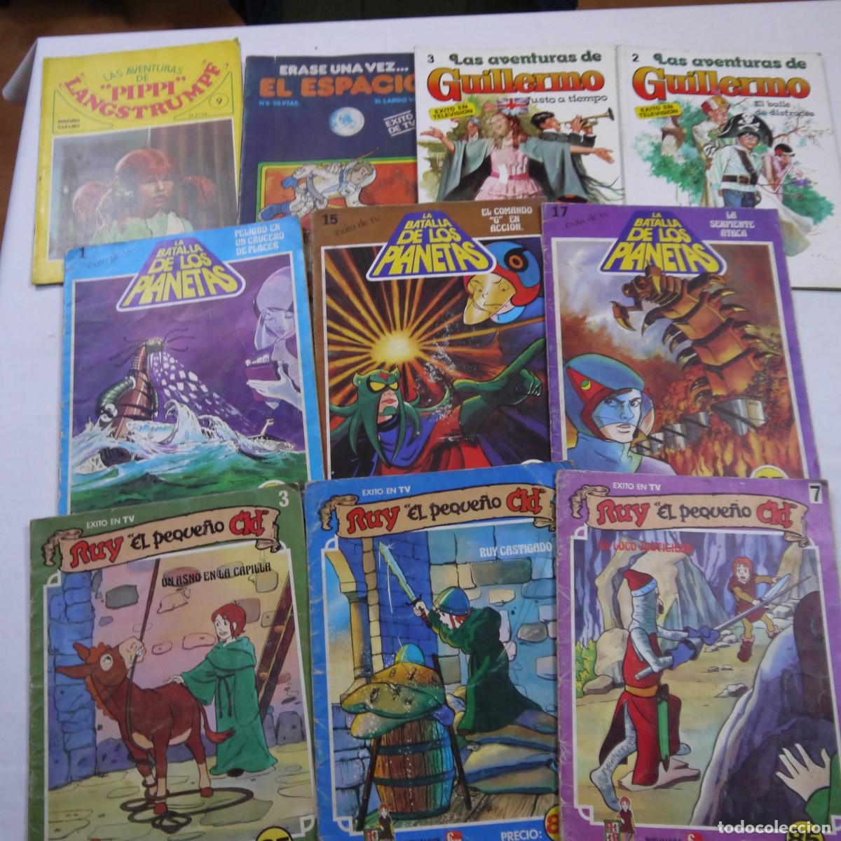 C&oacute;mics: LOTE DE 10 C&Oacute;MICS DE SERIES TV: BATALLA PLANETA, RUY, PIPPI, GUILLERMO, ERASE UNA VEZ ESPACIO...