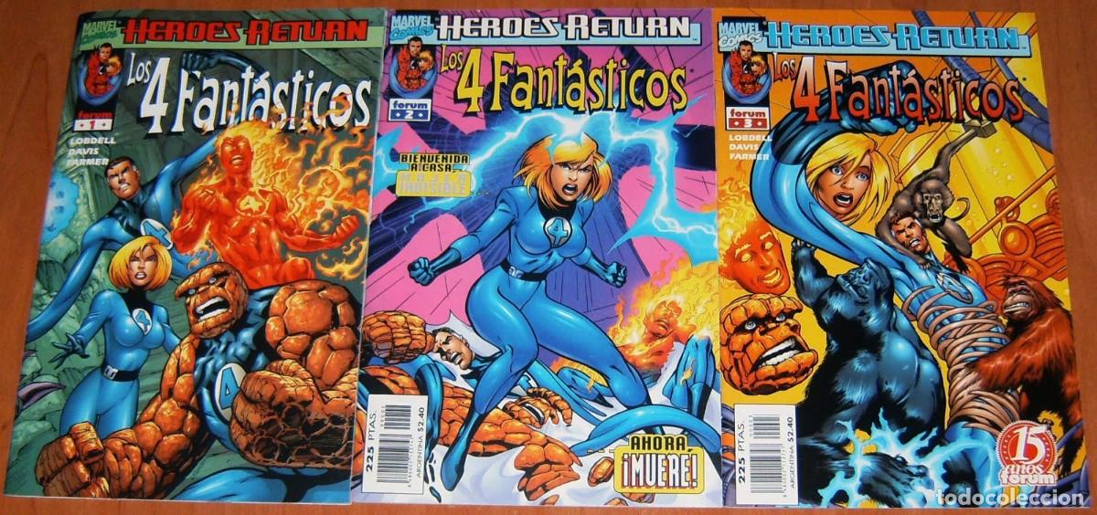C&oacute;mics: LOS 4 FANTASTICOS . 1 2 3 4 5 6 7 8 9 11 13 . LOTE DE 11 N&uacute;meros . FORUM . Claremont Davis y Larroca