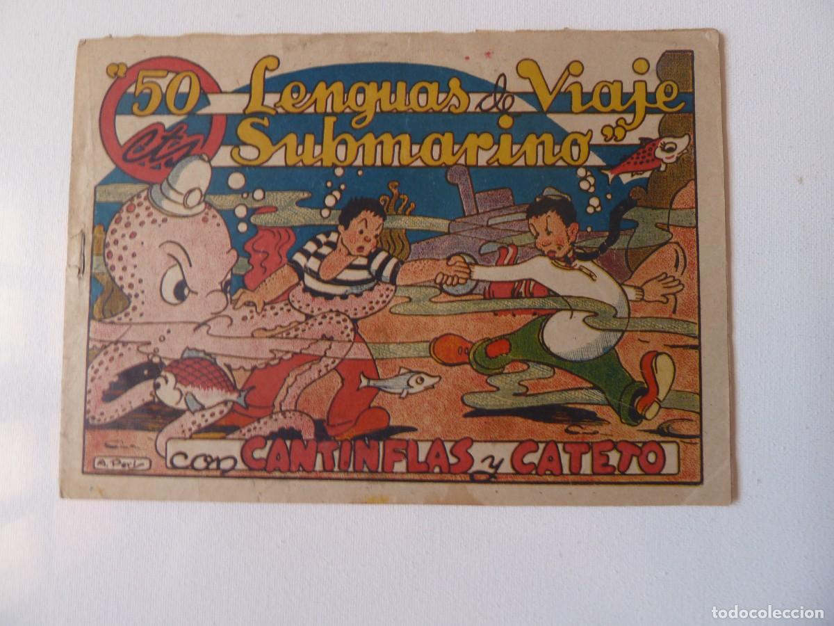 C&oacute;mics: CANTINFLAS Y CATETO, 50 LENGUAS DE VIAJE SUBMARINO, EDITORIAL LERSO, A&Ntilde;OS 40, ORIGINAL