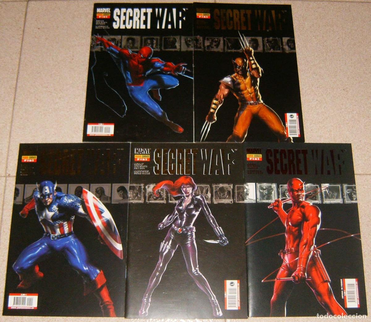 C&oacute;mics: SECRET WAR . 1 2 3 4 5 . MINISERIE COMPLETA . LOTE 5 NUMEROS . PANINI . Universo NICK FURIA