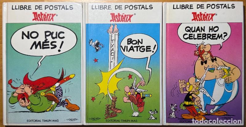 C&oacute;mics: Llibre de postals. Ast&egrave;rix. No puc m&eacute;s! Bon viatge! Quan ho celebrem?, Timun Mas, 1991, 3 volums