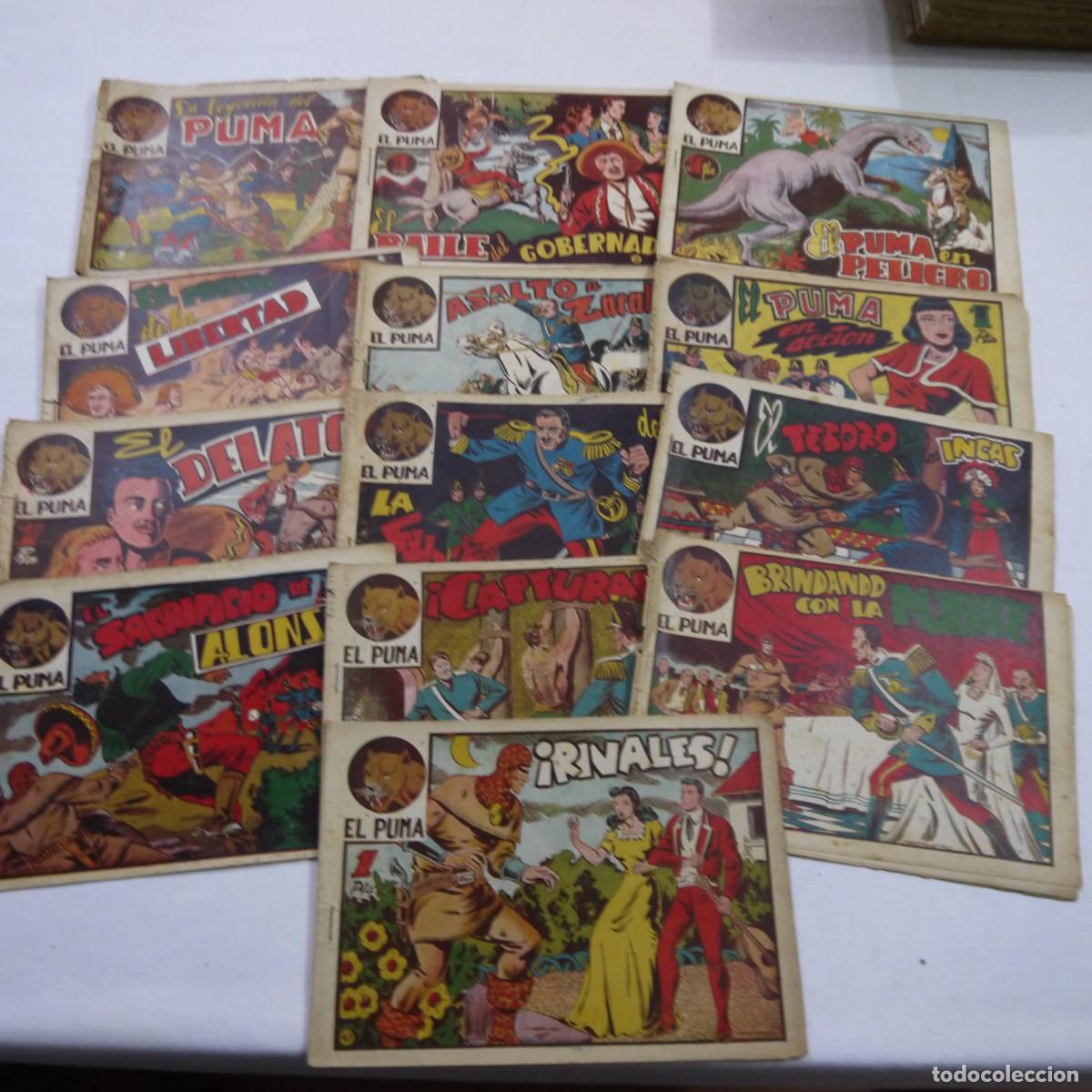 C&oacute;mics: LOTE DE 13 C&Oacute;MICS DE LA COLECCI&Oacute;N EL PUMA DE EDITORIAL MARCO
