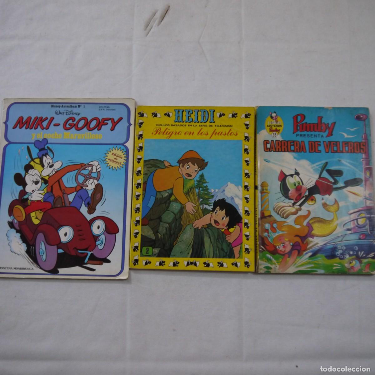 C&oacute;mics: LOTE DE 3 C&Oacute;MICS: HEIDI, PUMBY Y DISNEY-AUTOALBUM