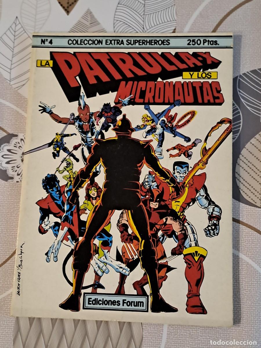 C&oacute;mics: La patrulla X y los micronautas, extra superh&eacute;roes 4, F&oacute;rum en buen estado