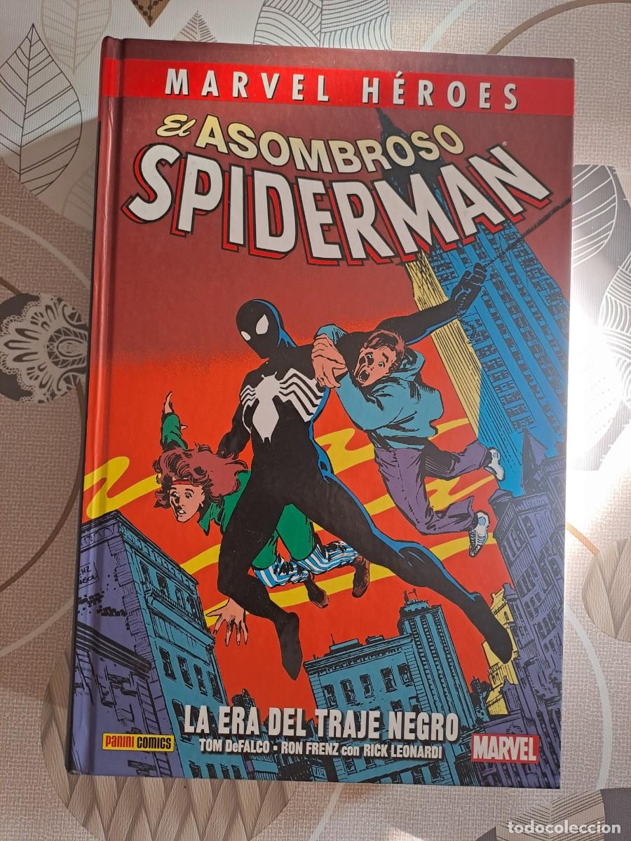 C&oacute;mics: Marvel h&eacute;roes, el asombroso Spiderman, la era del traje negro, Panini en muy buen estado