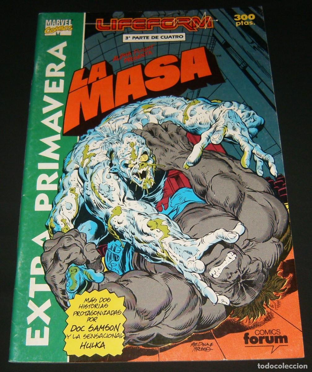 C&oacute;mics: LA MASA . HULK . EXTRA PRIMAVERA 1991 . LIFEFORM . ESPECIAL . FORUM