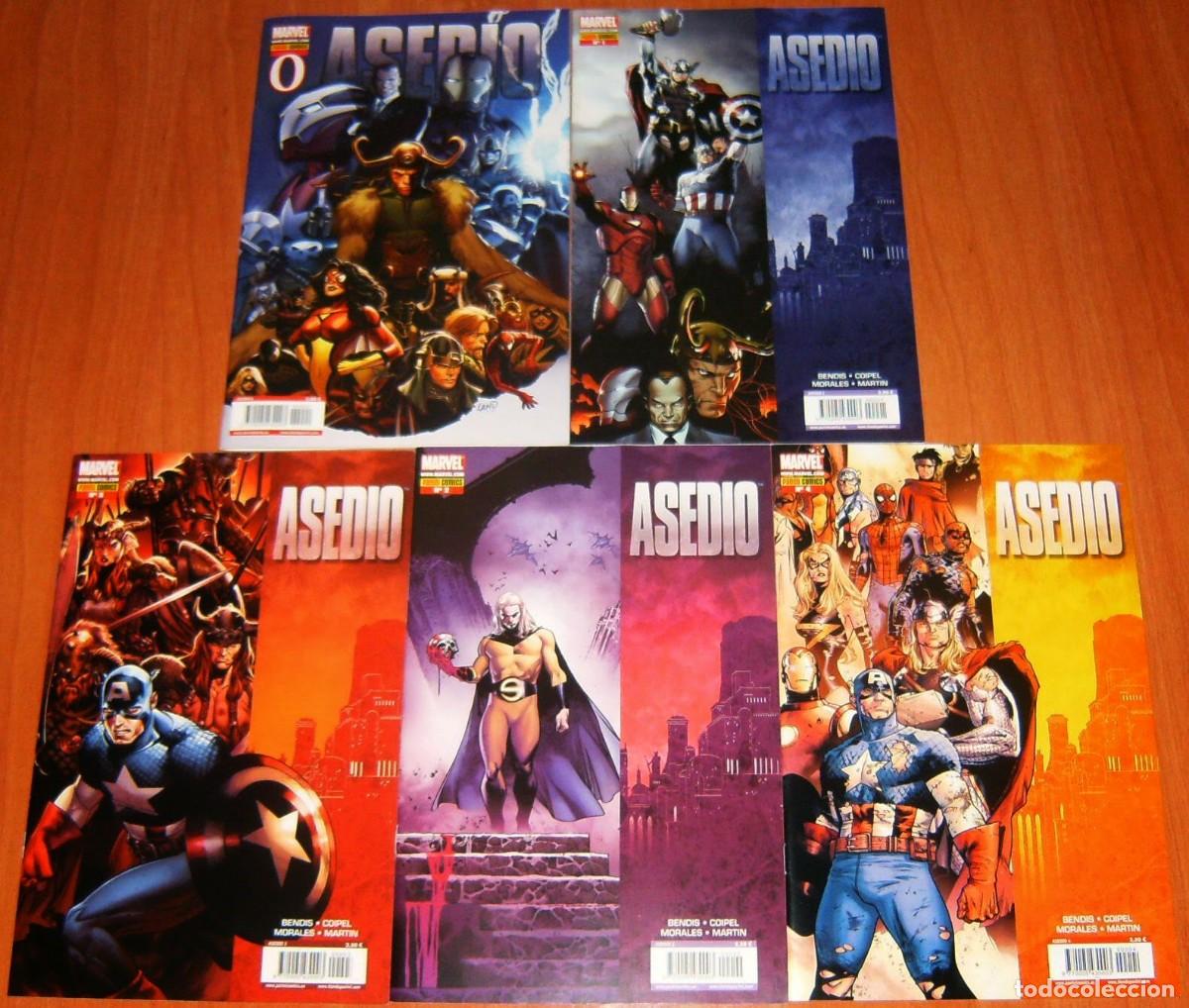 C&oacute;mics: ASEDIO . N&uacute;meros 0 1 2 3 4 . LOTE DE 5 COMICS . PANINI