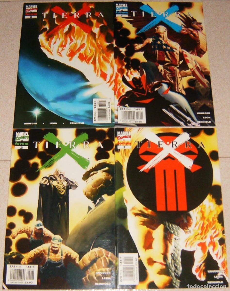 C&oacute;mics: TIERRA-X . N&uacute;meros 0 1 2 3 . LOTE DE 4 N&Uacute;MEROS . FORUM - Foto 1