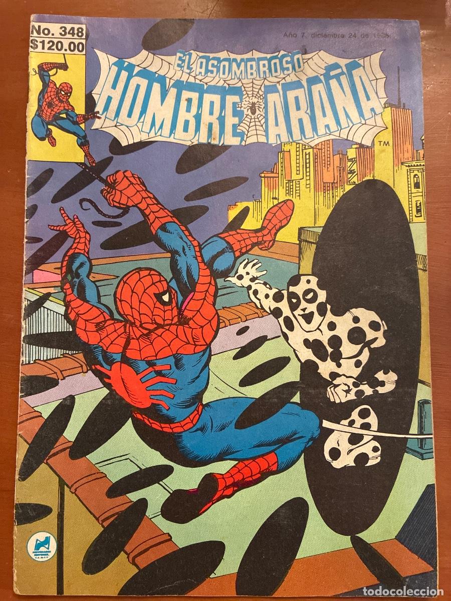 C&oacute;mics: EL ASOMBROSO HOMBRE ARA&Ntilde;A N&Uacute;M.348 (Milgrom Guion). Adaptaci&oacute;n Remy Bastien. Ed. Novedades. M&eacute;xico.