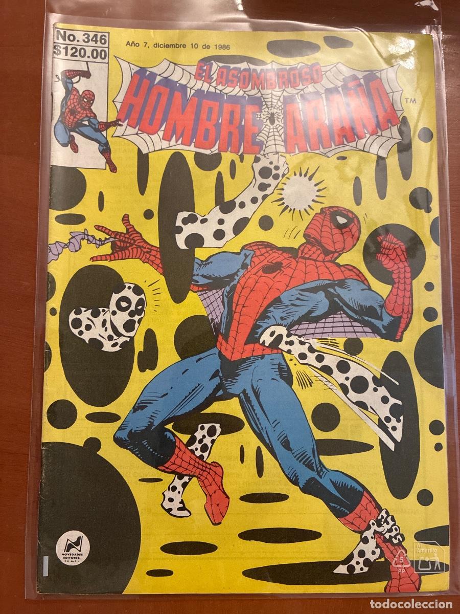 C&oacute;mics: EL ASOMBROSO HOMBRE ARA&Ntilde;A N&Uacute;M.346. (Milgrom Guion). Adaptaci&oacute;n Remy Bastien. Ed. Novedades. M&eacute;xico.p