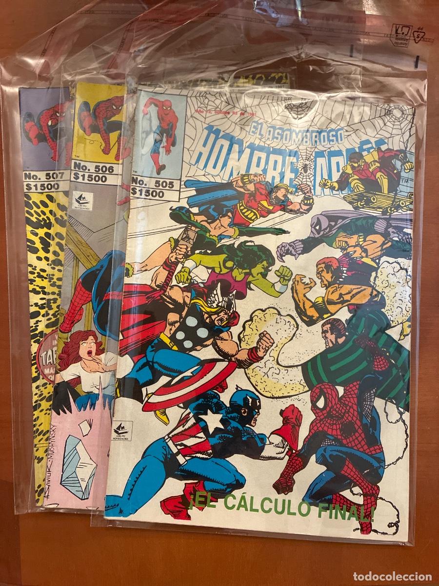 C&oacute;mics: EL ASOMBROSO HOMBRE ARA&Ntilde;A N&Uacute;MS. 505, 506 y 507. Ed. Novedades. M&eacute;xico. 1992
