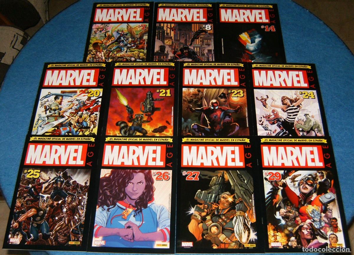 C&oacute;mics: MARVEL AGE . 7 8 14 20 21 23 24 25 26 27 29 30 31 31 32 32 34 37 38 39 42 42 . LOTE 22 N&Uacute;M