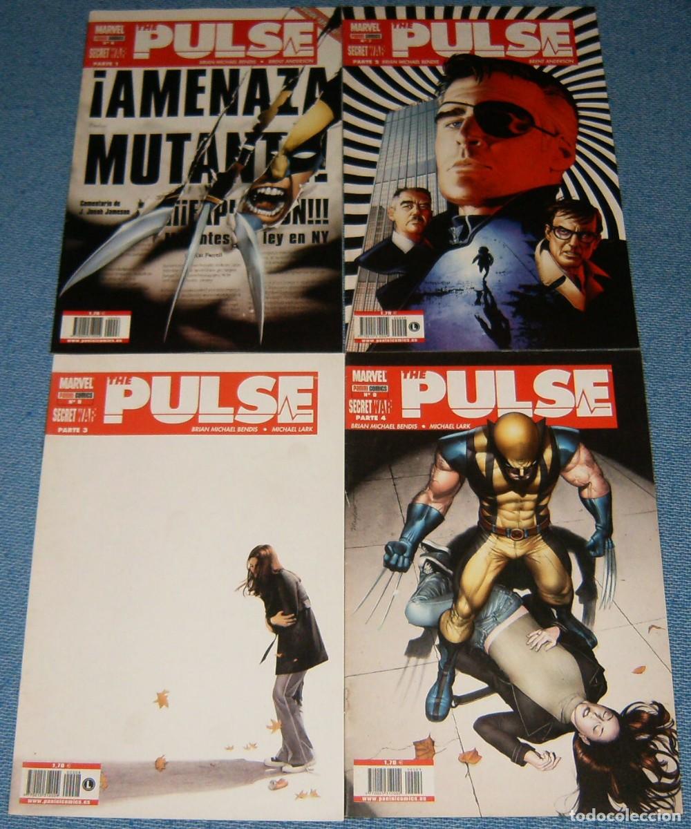 Comics : THE PULSE . 6 7 8 9 . LOTE DE 4 N&Uacute;MEROS . PANINI . CRUCE CON SECRET WAR