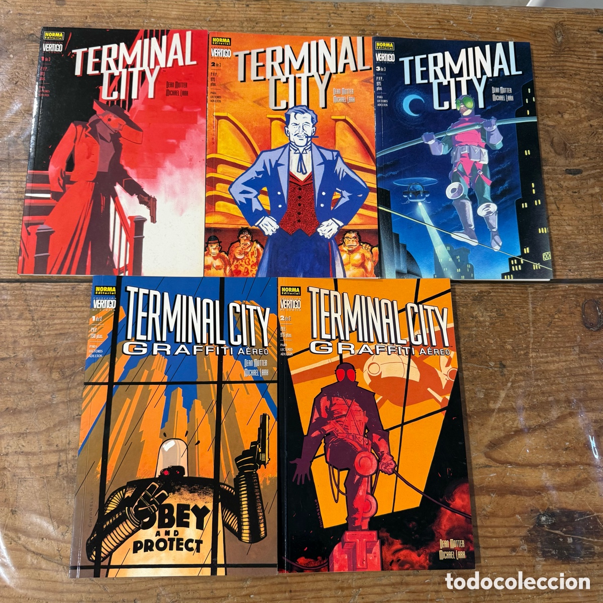 C&oacute;mics: Colecci&oacute;n terminal city + graffiti a&eacute;reo. 5 tomos. Excelente estado