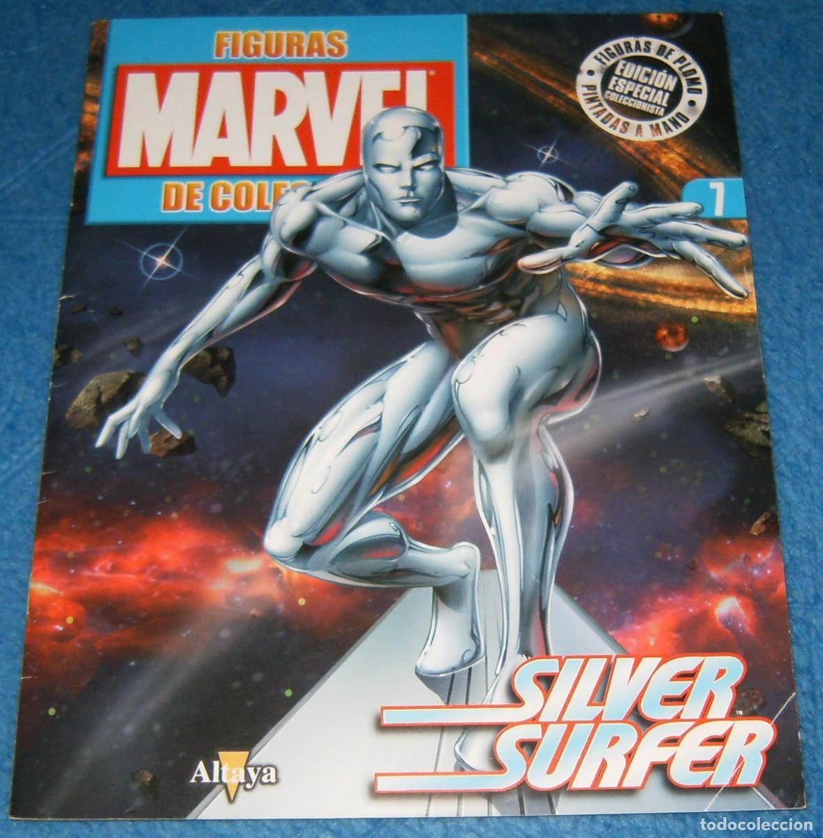 Comics : SOLO FASCICULO NO FIGURA . FIGURAS MARVEL DE COLECCION N&ordm; 1 . SILVER SURFER ESTELA PLATEADA . ALTAYA