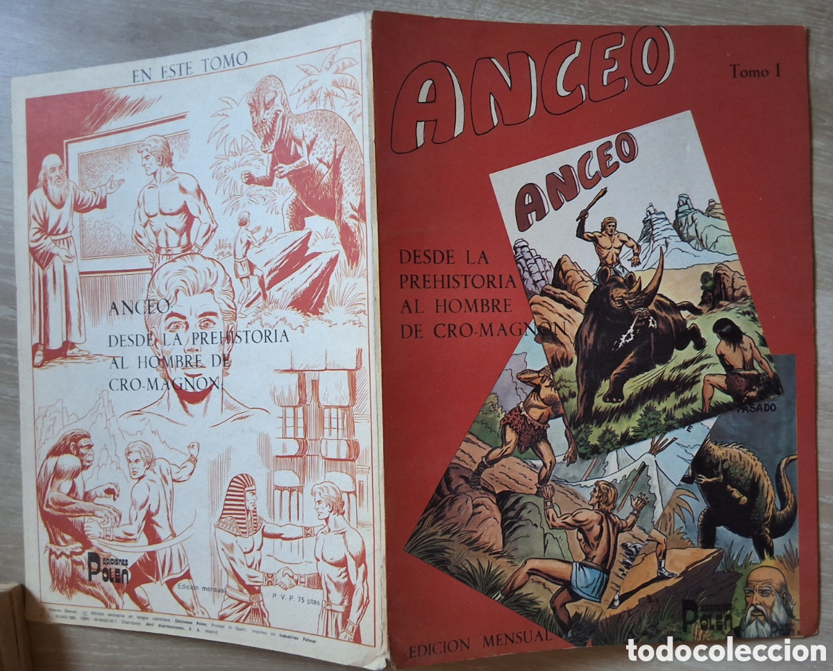 C&oacute;mics: Anceo desde la prehistoria al hombre de cro-magnon n&uacute;mero 1 a&ntilde;o 1980 edita polen