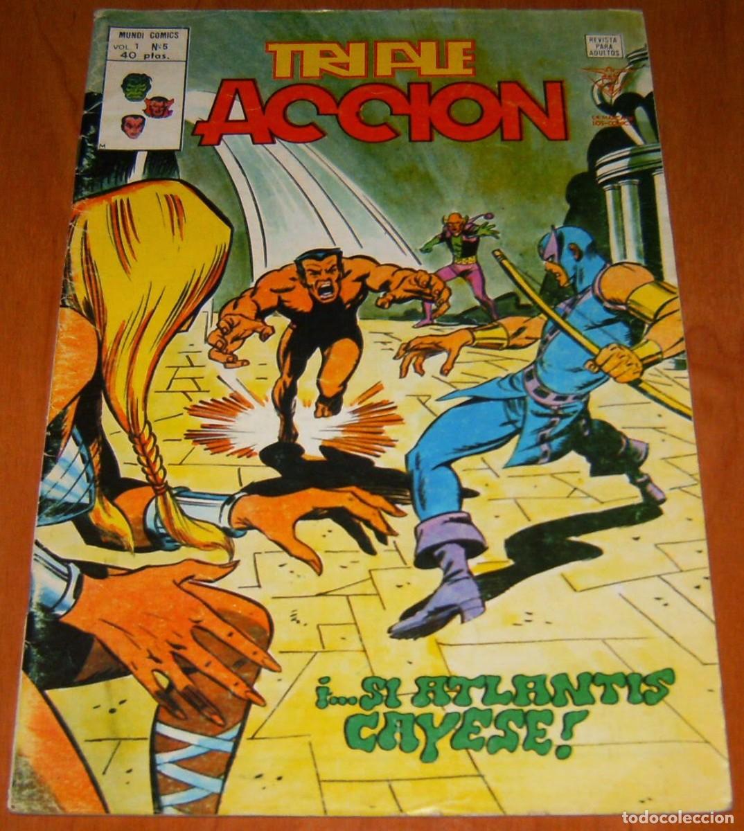 C&oacute;mics: LOS DEFENSORES . TRIPLE ACCION . N&uacute;mero 5 . MUNDI COMICS . VERTICE
