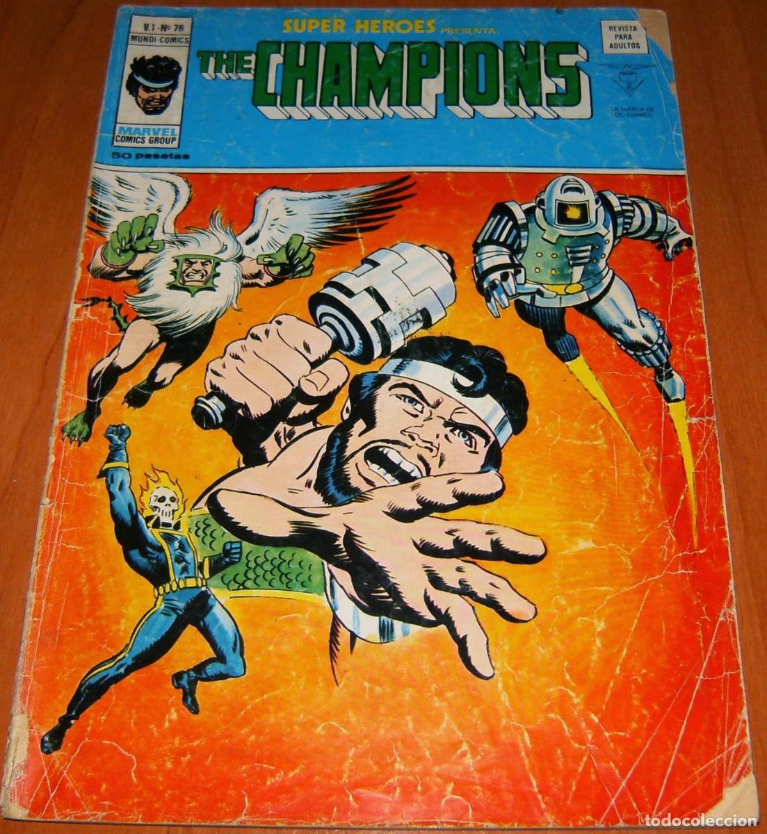 C&oacute;mics: THE CHAMPIONS . LOS CAMPEONES . SUPER HEROES PRESENTA . N&uacute;mero 76 . MUNDI COMICS . VERTICE