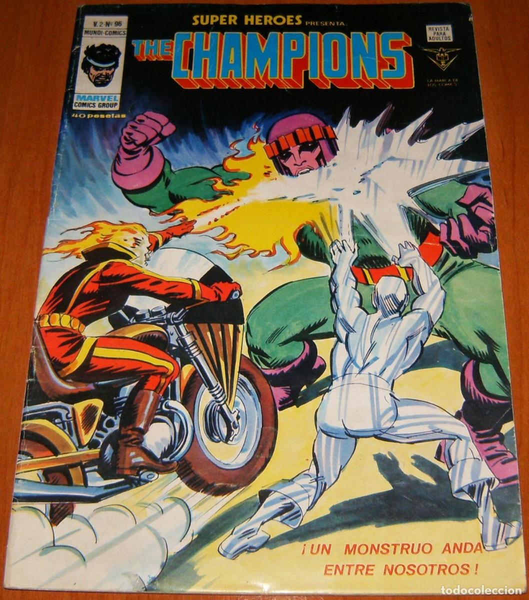 C&oacute;mics: THE CHAMPIONS . LOS CAMPEONES . SUPER HEROES PRESENTA . N&uacute;mero 96 . MUNDI COMICS . VERTICE